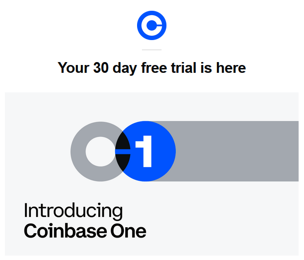 coinbase one review 30-day trial