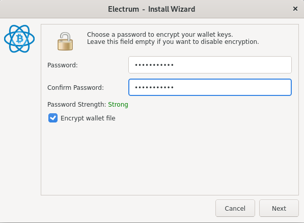 Electrum password